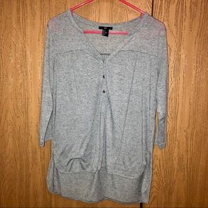 H&M Hi-Lo Top Blouse Size Small Women’s Blue Shirt
